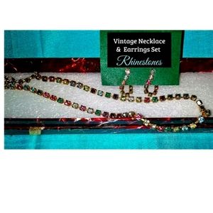 Old Fashioned Vintage Rhinestone Choker Set